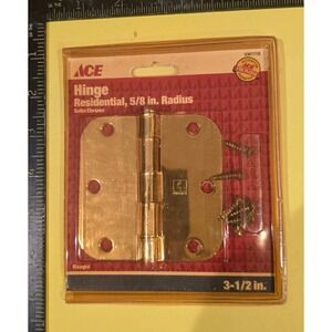 Ace Residential Hinge 3-1/2 in. Brass Satin Chrome 5/8 in. Radius‎ 5301718 NEW